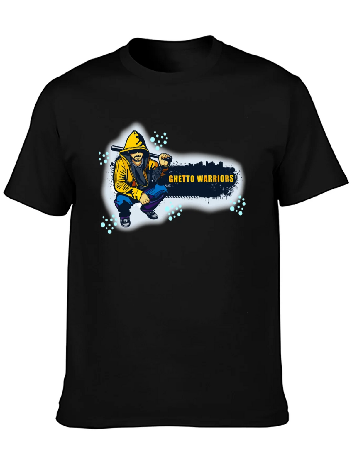 Ghetto Warriors Black Graphic T-Shirt product image 3
