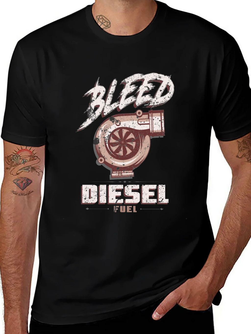 Bleed Diesel Fuel Graphic T-Shirt - Turbo Engine Design product image 1