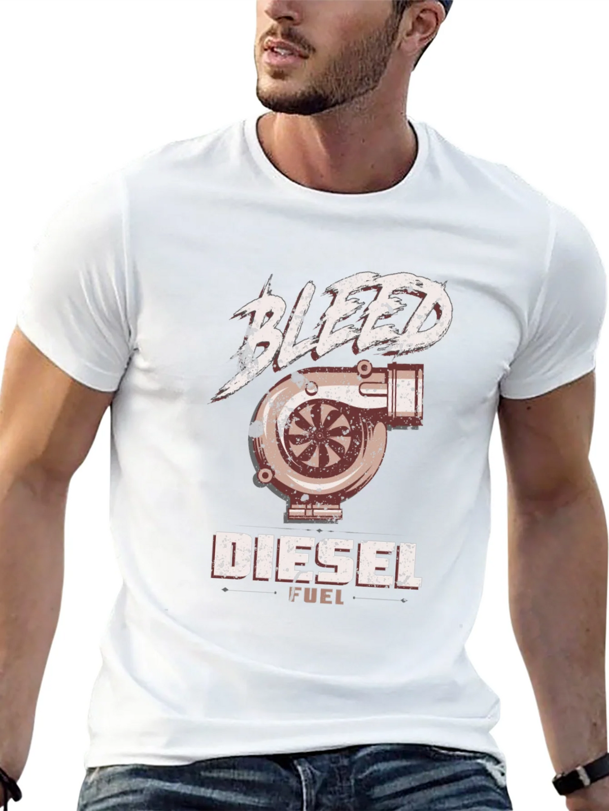Bleed Diesel Fuel Graphic T-Shirt - Turbo Engine Design product image 8