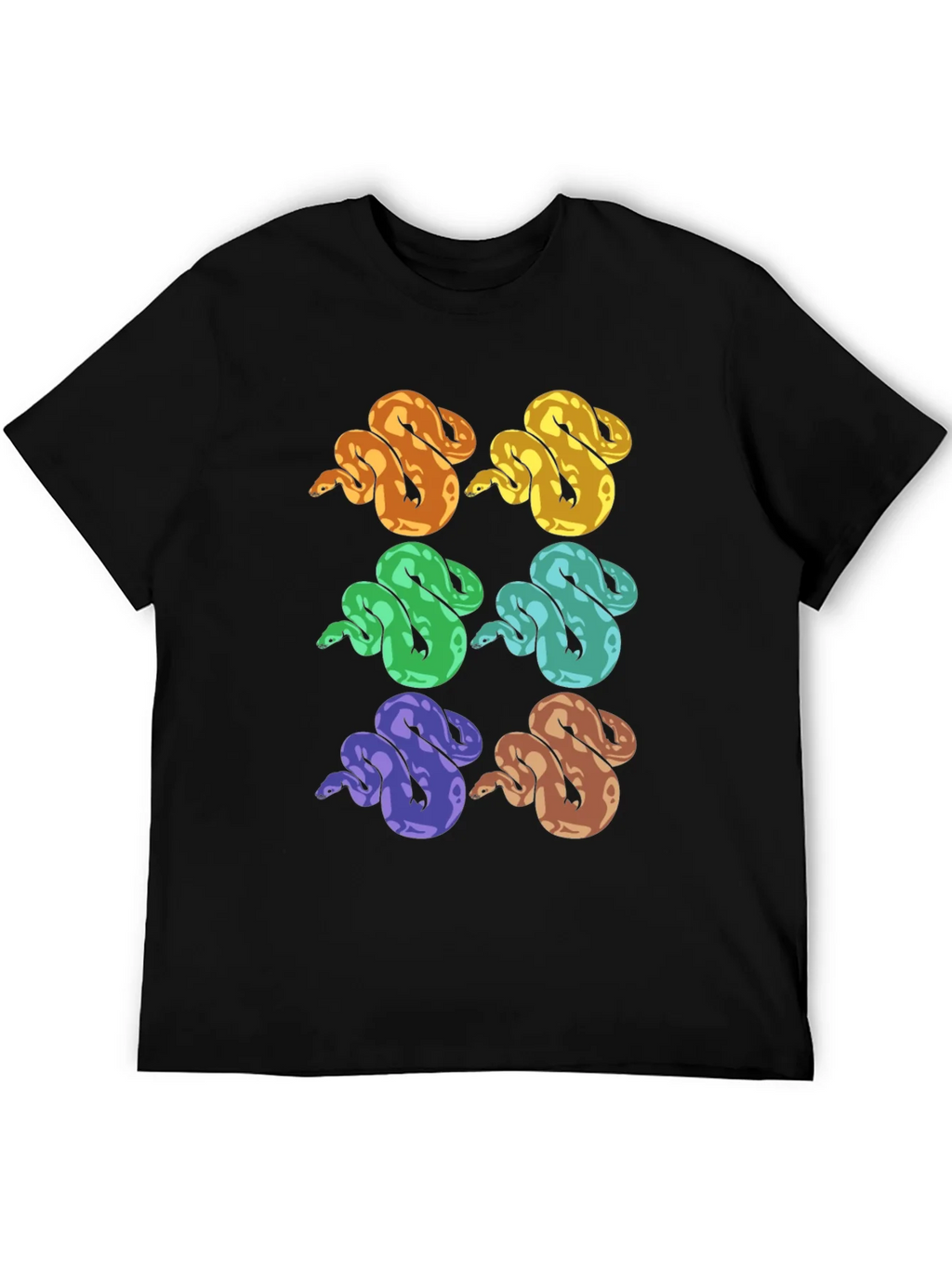 Colorful Snake Print T-Shirt - Unique Reptile Design product image 5