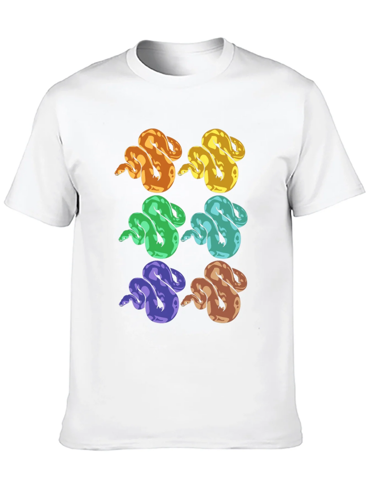 Colorful Snake Print T-Shirt - Unique Reptile Design product image 9