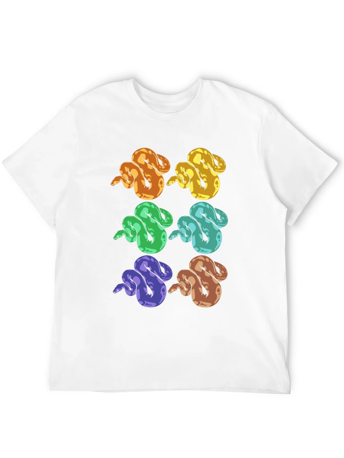 Colorful Snake Print T-Shirt - Unique Reptile Design product image 11