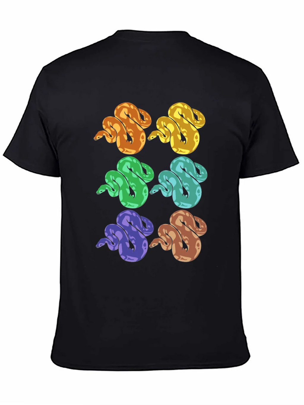 Colorful Snake Print T-Shirt - Unique Reptile Design product image 4