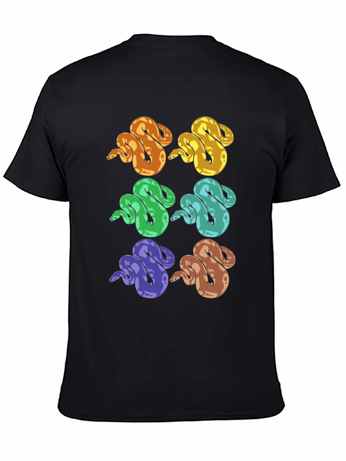 Colorful Snake Print T-Shirt - Unique Reptile Design product image 4