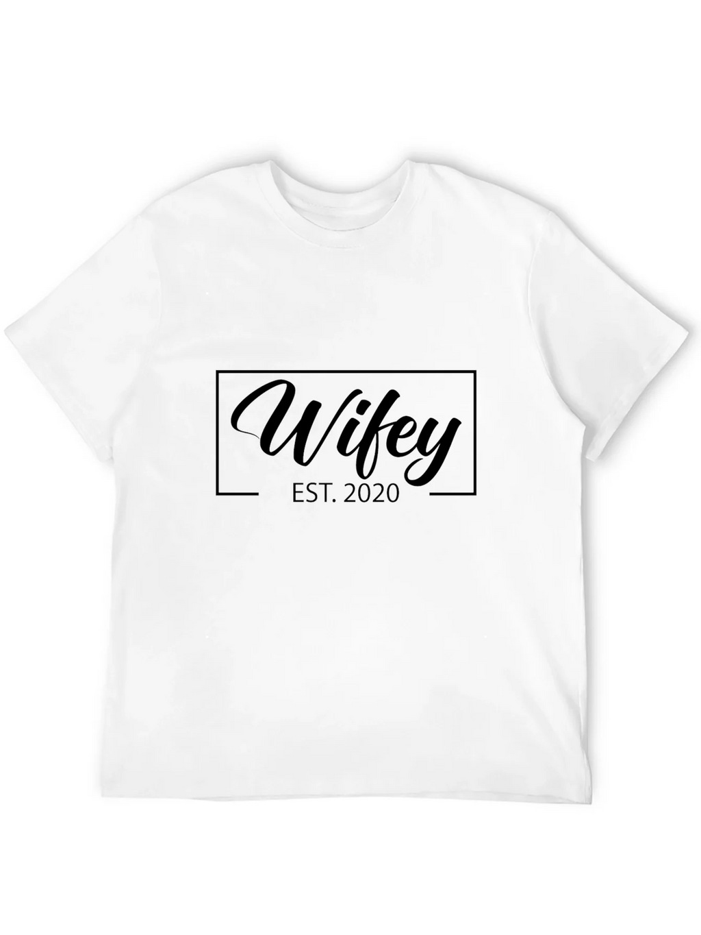 Wifey Est. 2020 Black T-Shirt - Gift for Wife product image 7