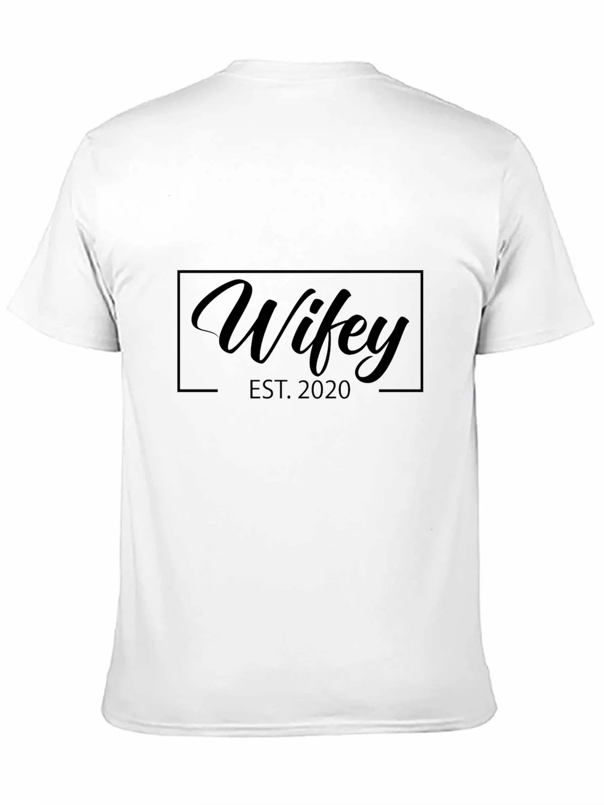 Wifey Est. 2020 Black T-Shirt - Gift for Wife product image 6