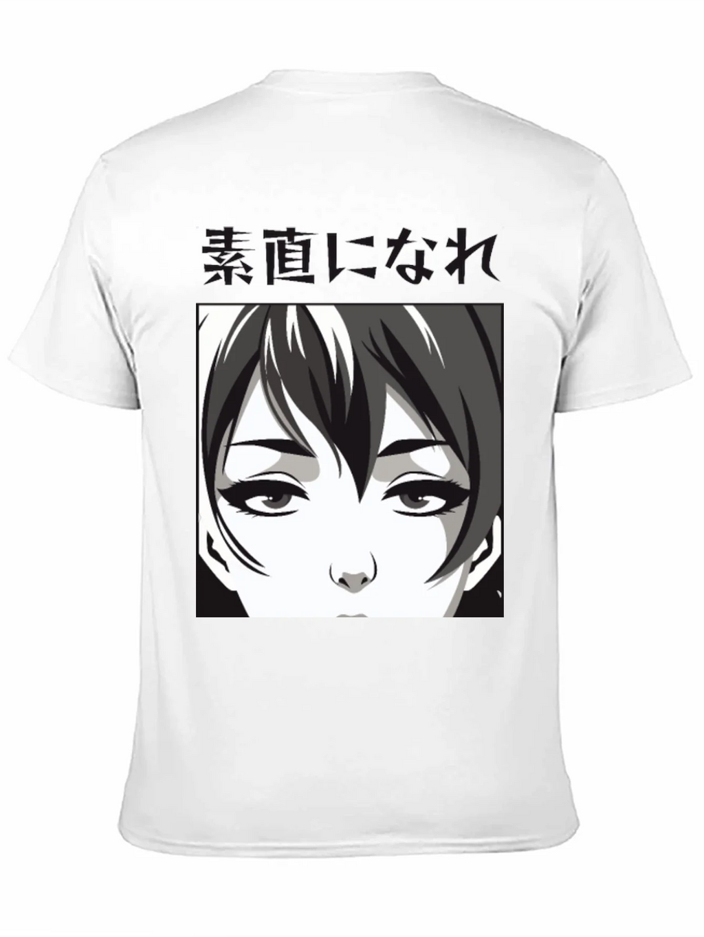 Anime Face Graphic Black T-Shirt product image 10