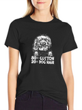 80% Cotton 20% Dog Hair Black T-Shirt product image 1