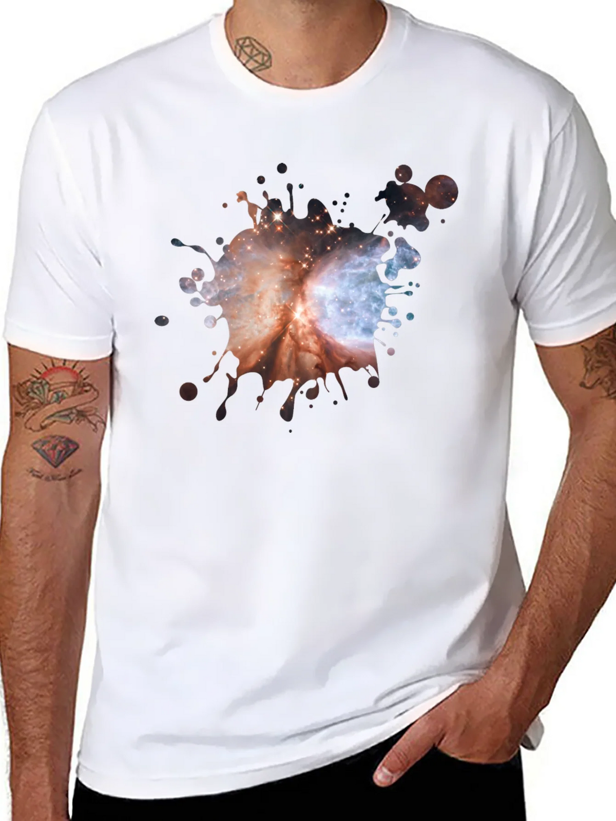 Galaxy Splash Black T-Shirt product image 7