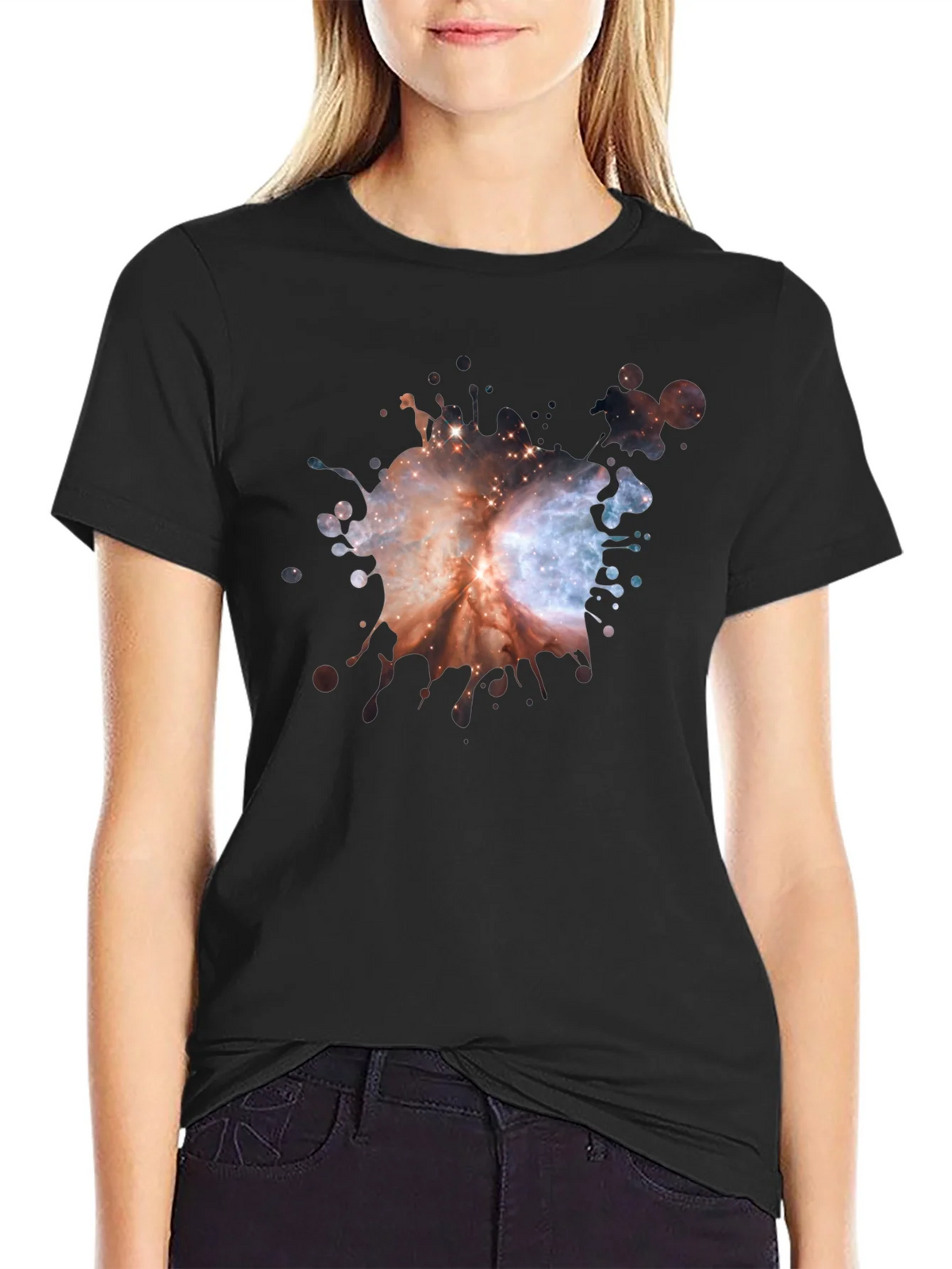 Galaxy Splash Black T-Shirt product image 2