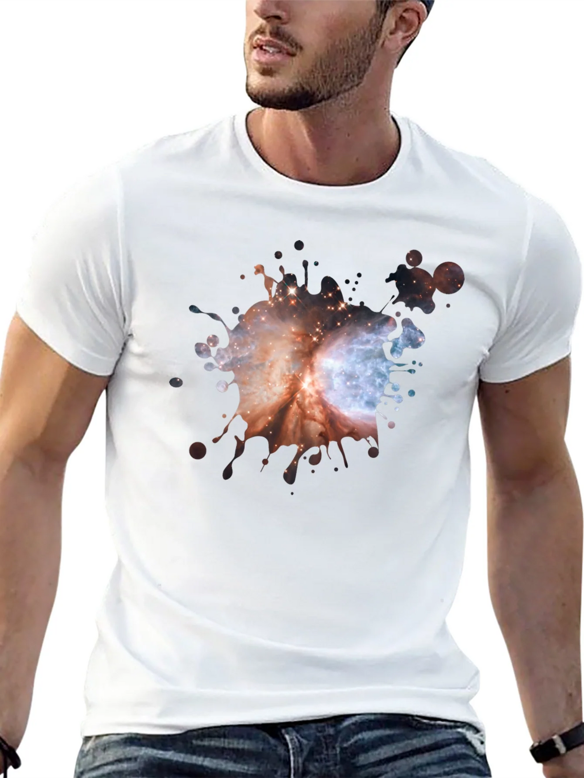 Galaxy Splash Black T-Shirt product image 12