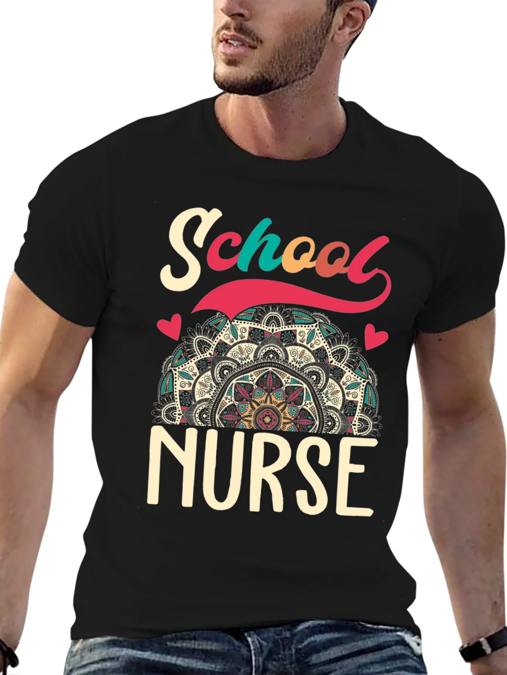 School Nurse T-Shirt - Mandala Design product image 6