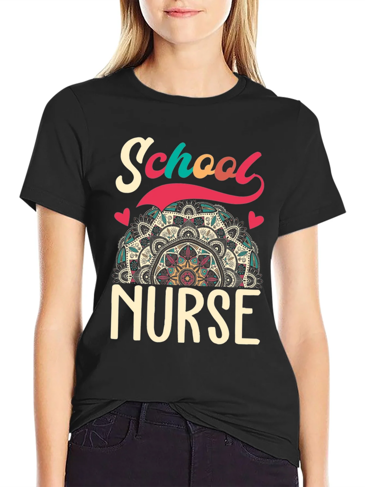 School Nurse T-Shirt - Mandala Design product image 2