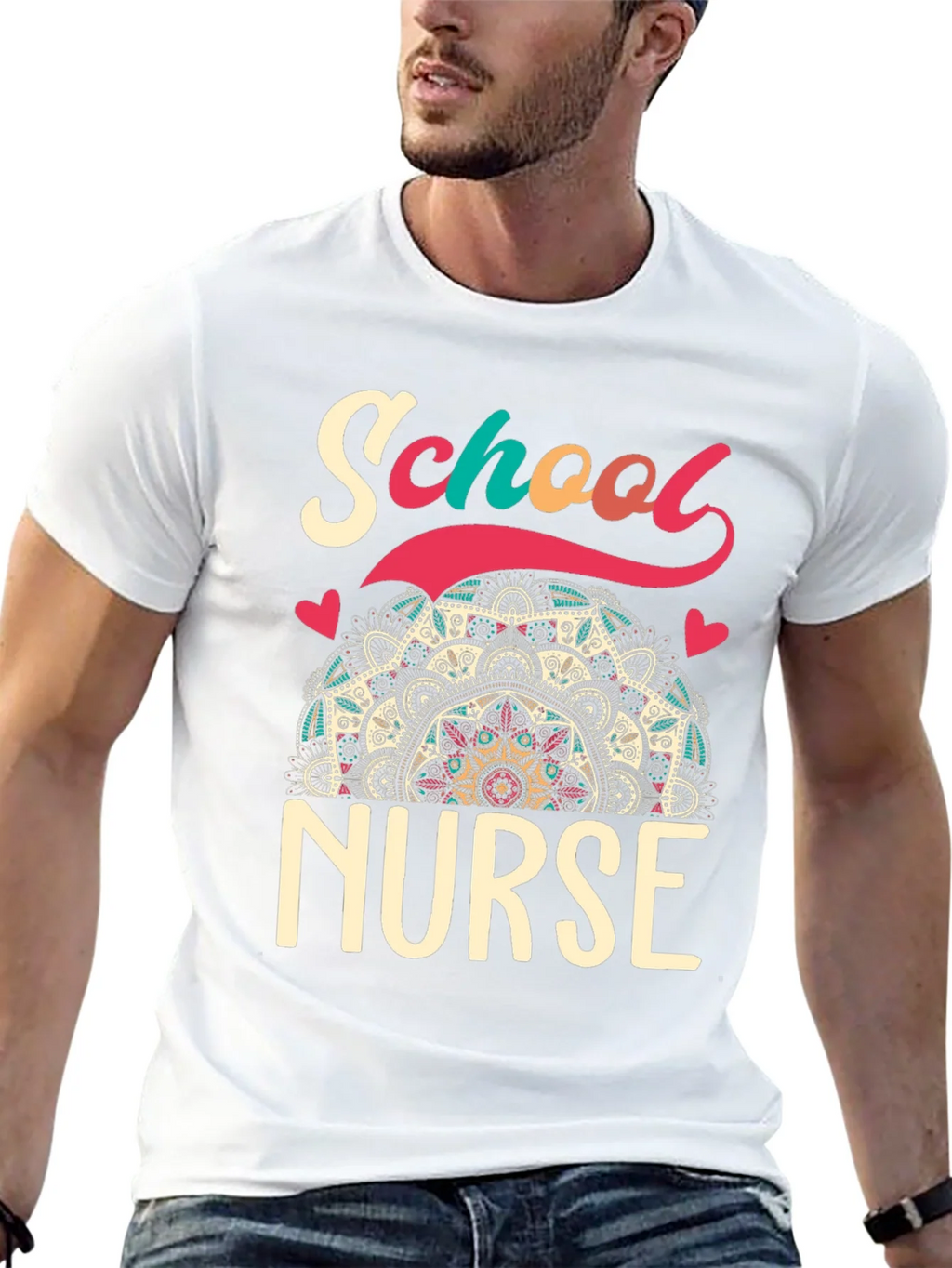 School Nurse T-Shirt - Mandala Design product image 12