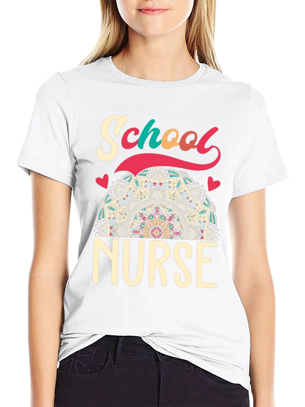 School Nurse T-Shirt - Mandala Design product image 8