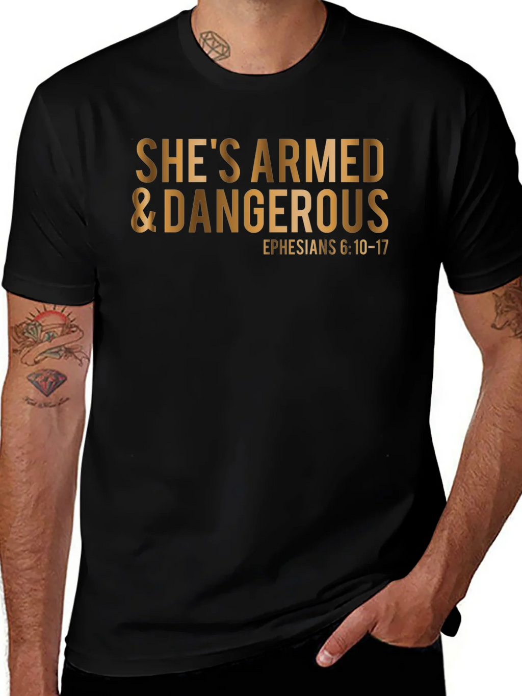Shes Armed & Dangerous T-Shirt: Christian Apparel product image 1