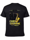Never Underestimate Saxophone Old Man T-Shirt product image 1