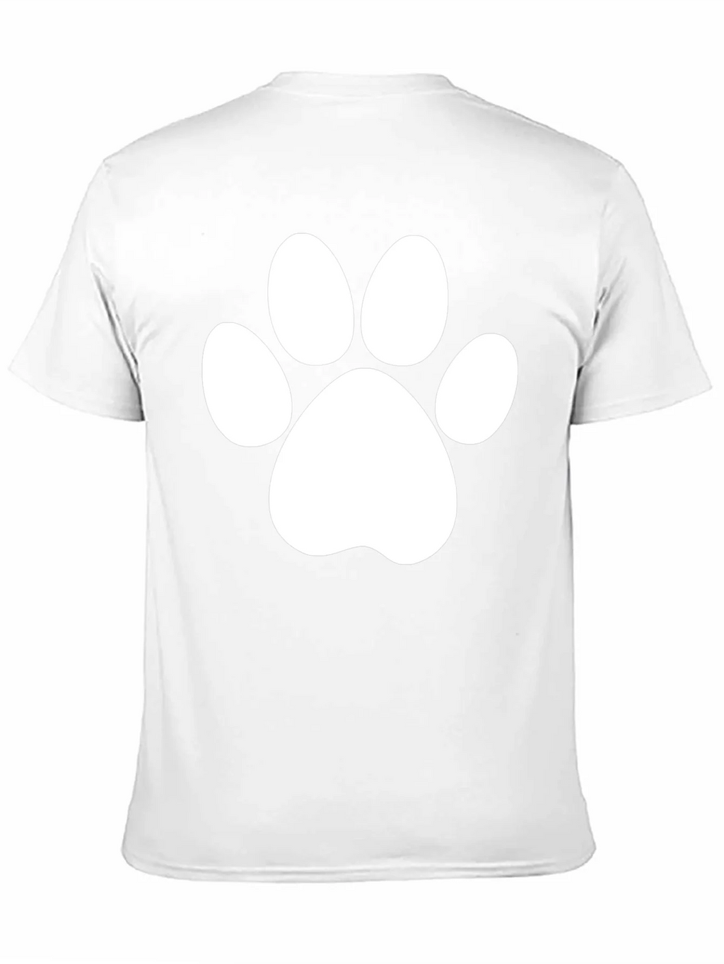 Black T-Shirt with White Paw Print Design product image 10