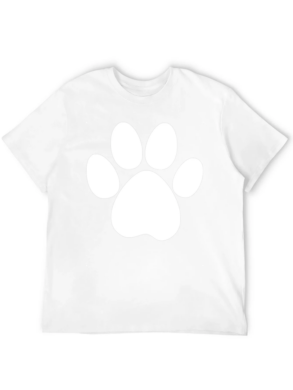 Black T-Shirt with White Paw Print Design product image 11