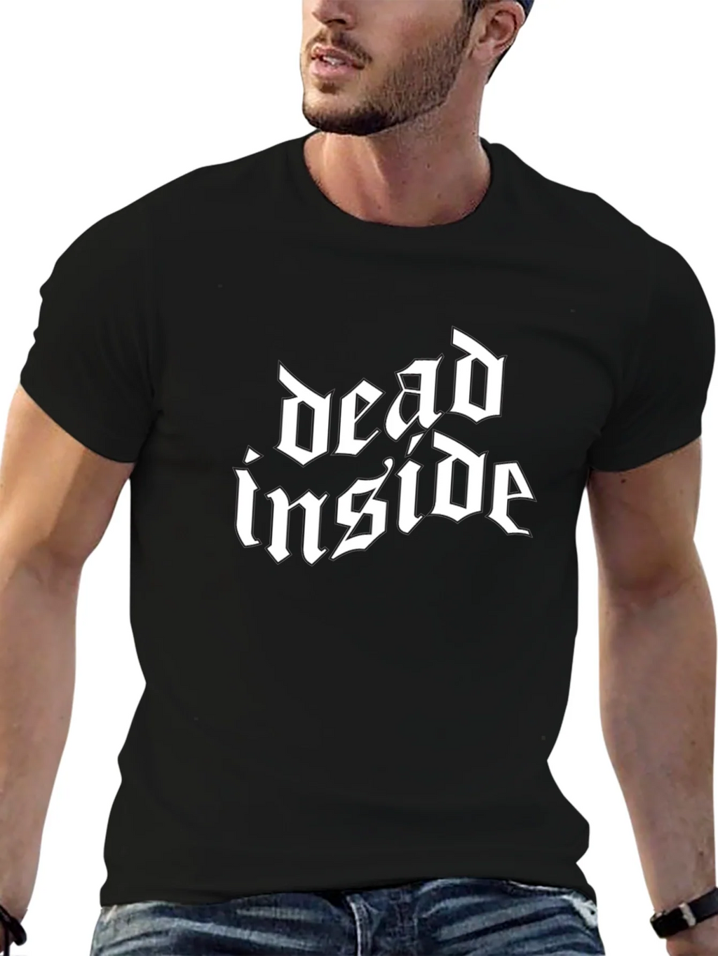 Dead Inside Gothic Style Black T-Shirt product image 6