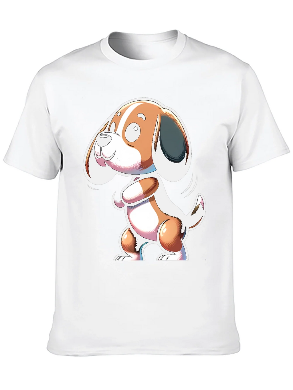 Cartoon Dog Graphic Black T-Shirt product image 1
