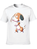 Cartoon Dog Graphic Black T-Shirt product image 1