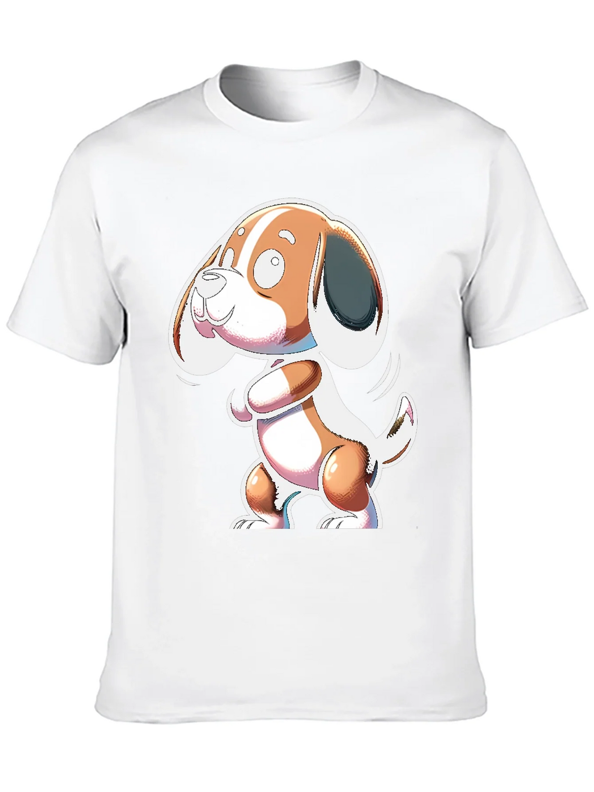 Cartoon Dog Graphic Black T-Shirt product image 1