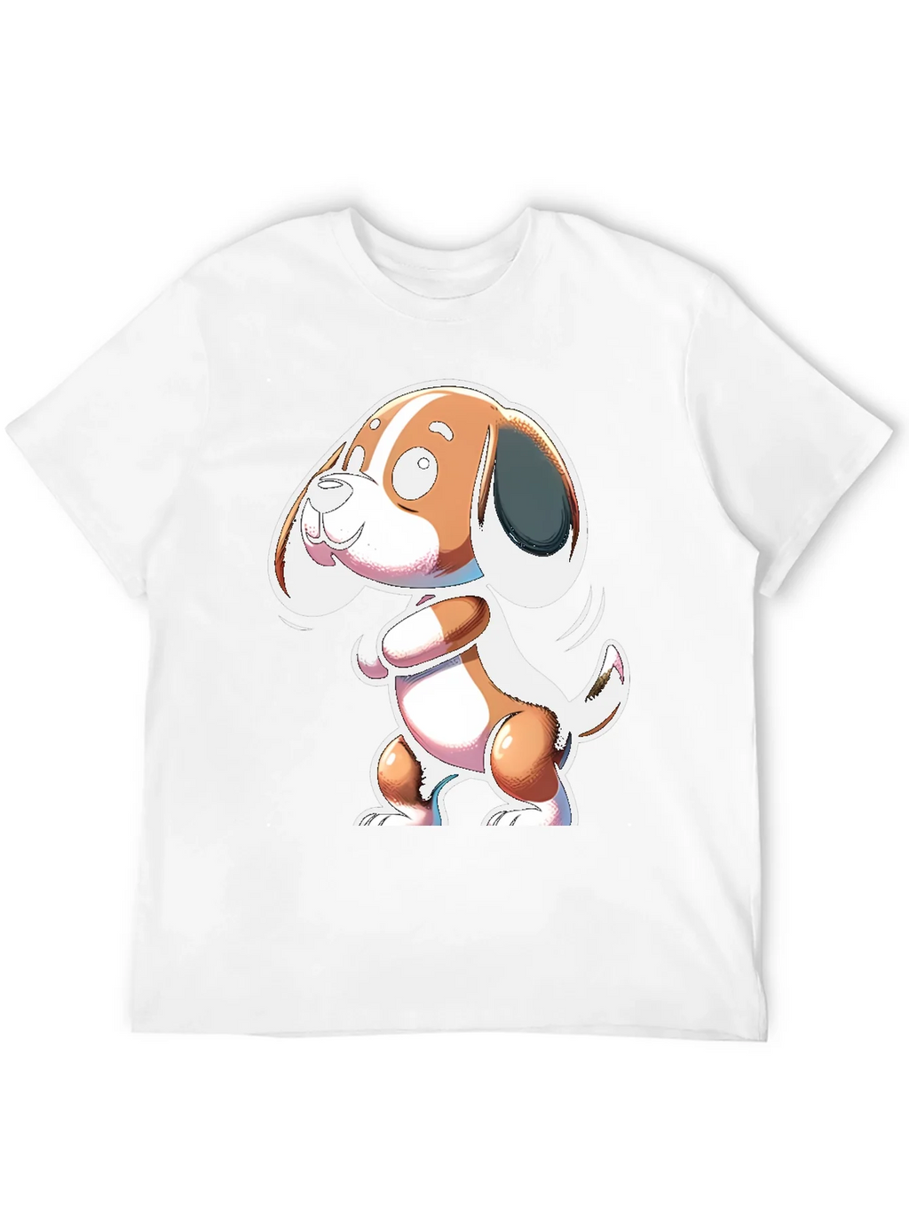 Cartoon Dog Graphic Black T-Shirt product image 2