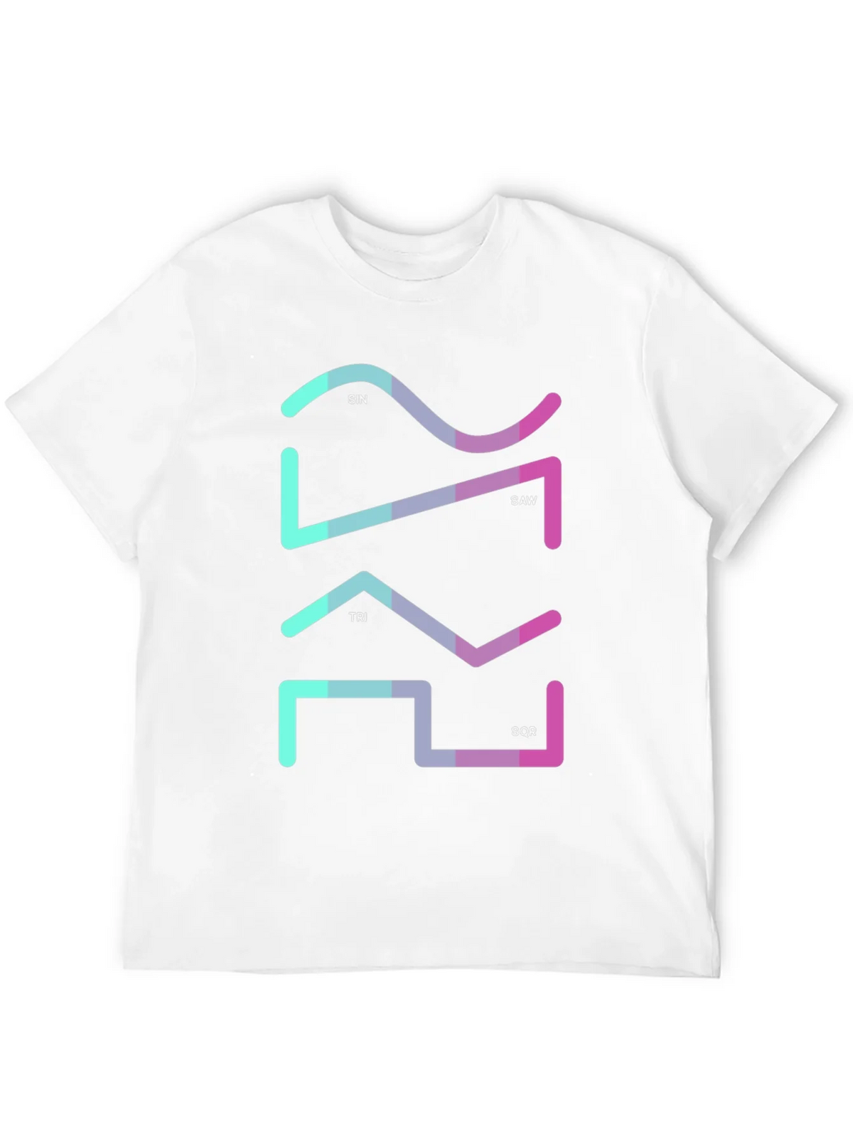 Geometric Waveform Graphic Tee - Sin Saw Tri SQR product image 11