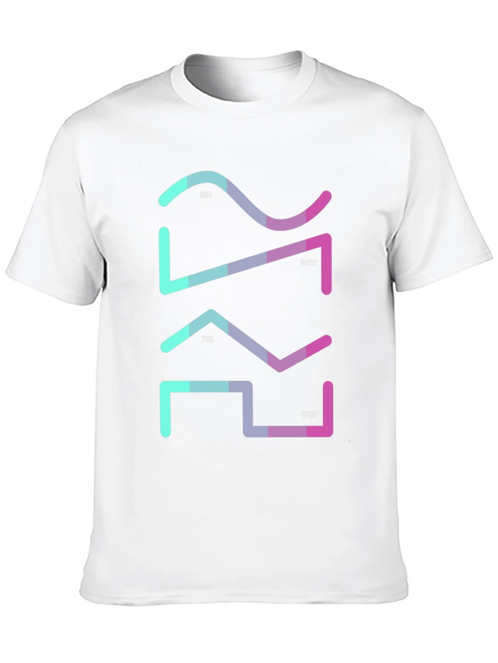 Geometric Waveform Graphic Tee - Sin Saw Tri SQR product image 9