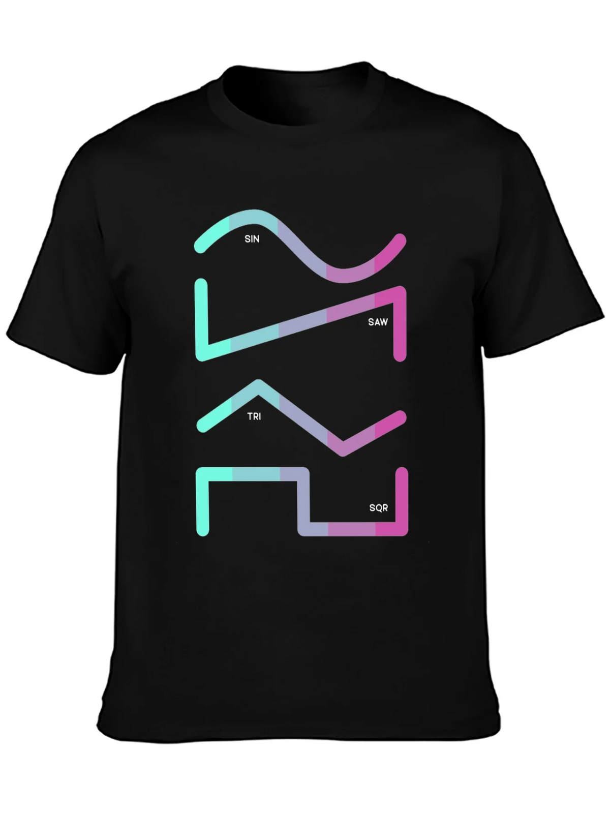 Geometric Waveform Graphic Tee - Sin Saw Tri SQR product image 3