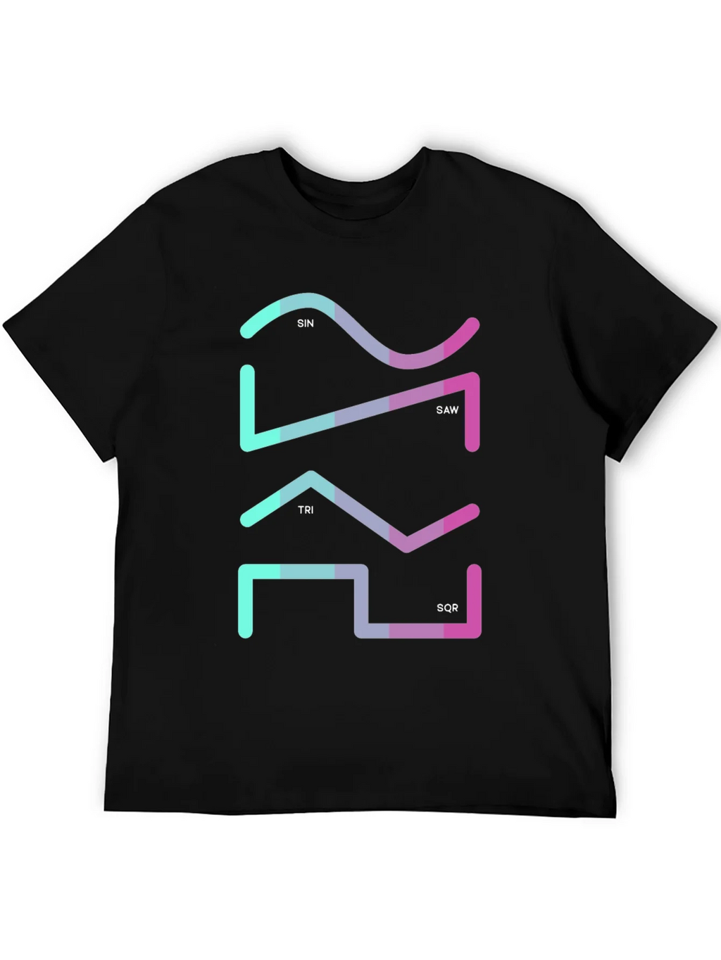 Geometric Waveform Graphic Tee - Sin Saw Tri SQR product image 5