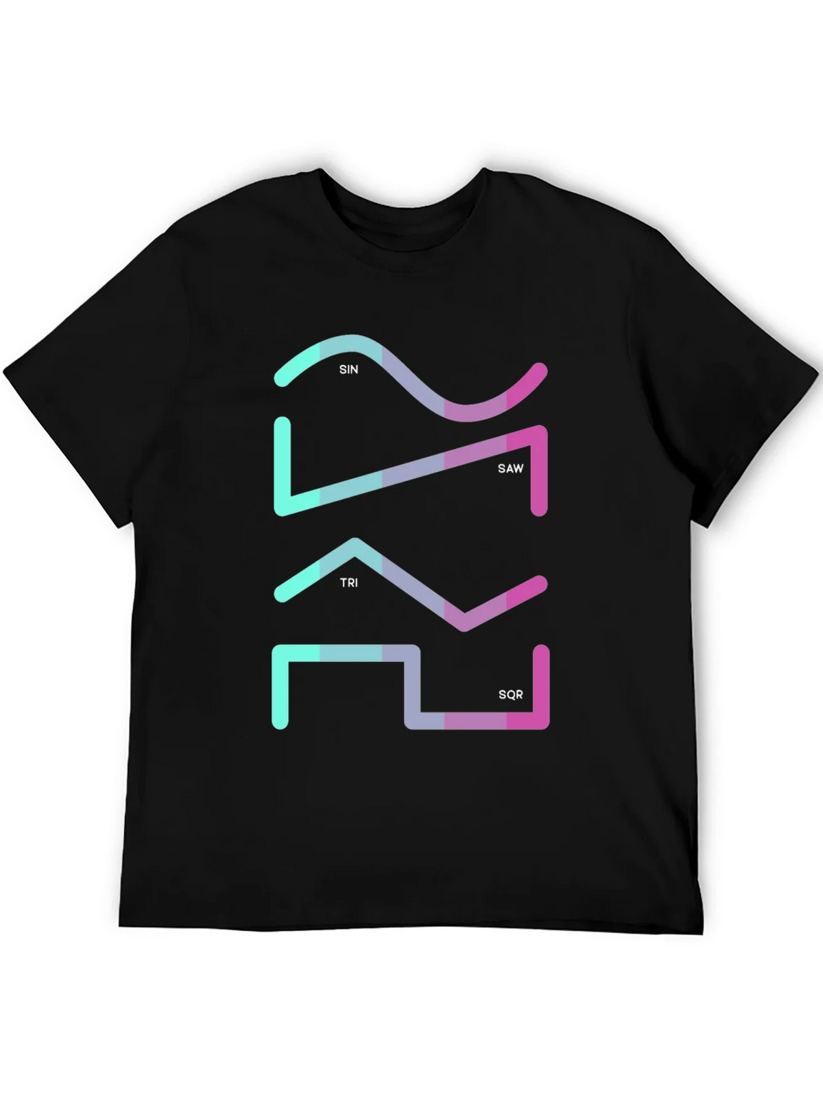 Geometric Waveform Graphic Tee - Sin Saw Tri SQR product image 5