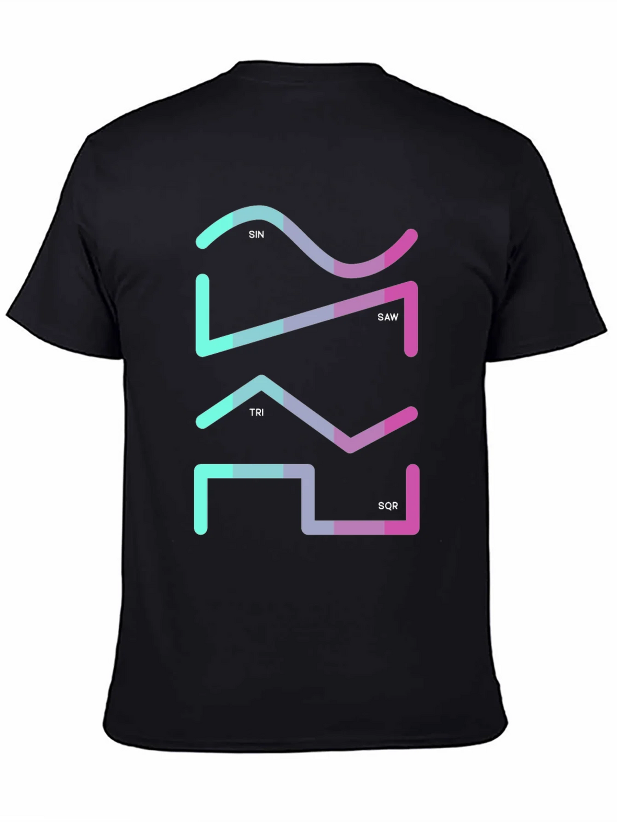 Geometric Waveform Graphic Tee - Sin Saw Tri SQR product image 4