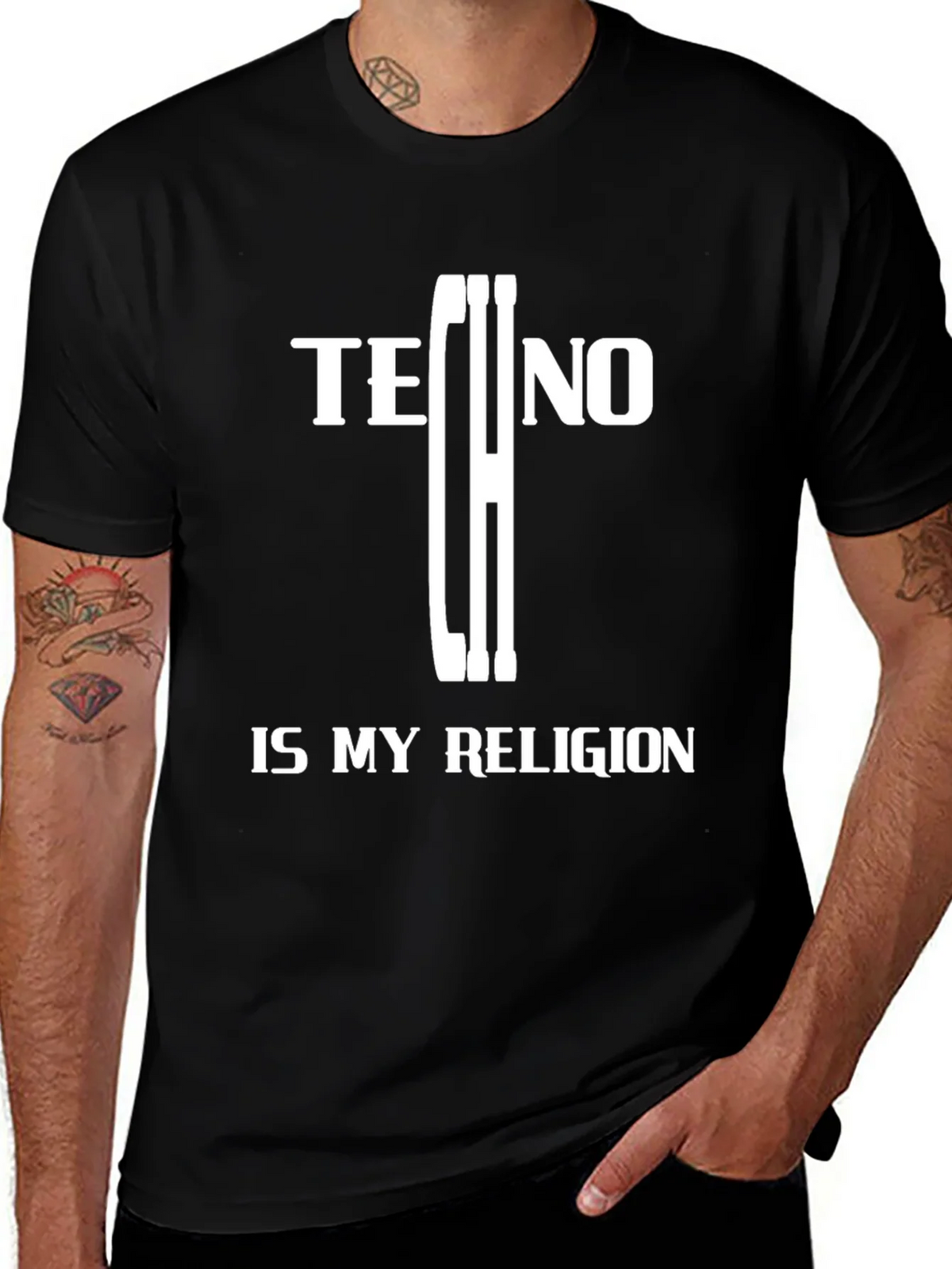 Techno is My Religion T-Shirt - Music Lover Tee product image 1