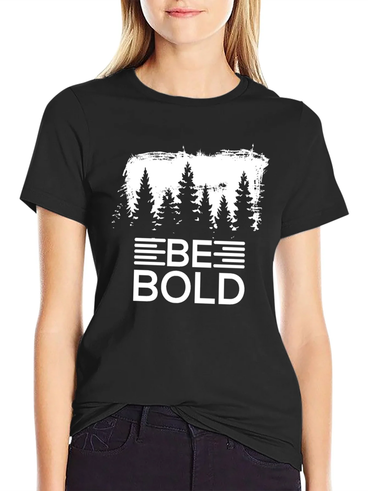 Be Bold Tree Graphic Black T-Shirt product image 2