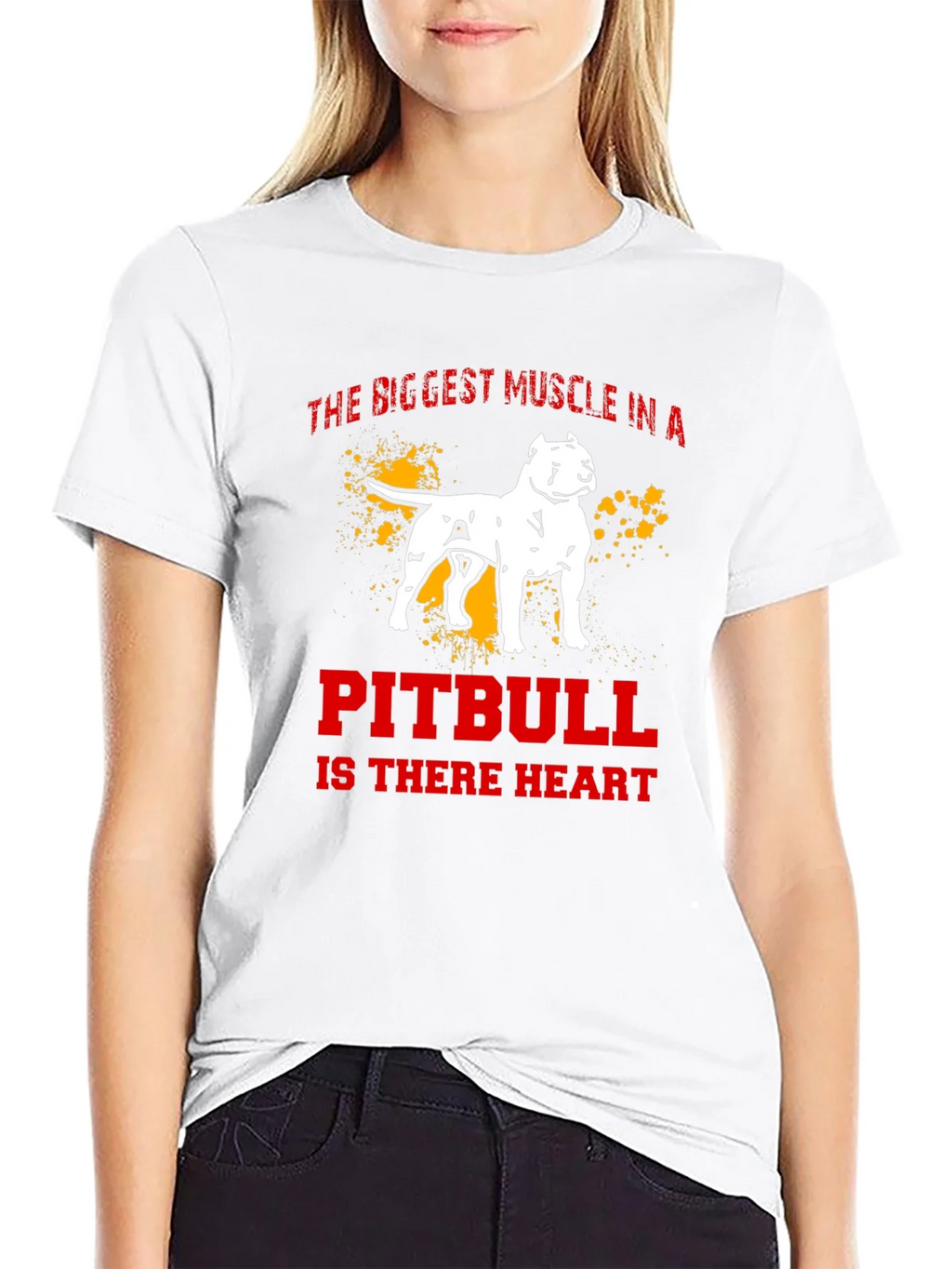 Pitbull Heart Mens T-Shirt product image 3