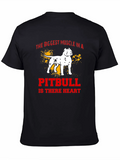 Pitbull Heart Mens T-Shirt product image 1