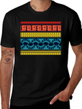 Geometric Aztec Pattern Black T-Shirt product image 1