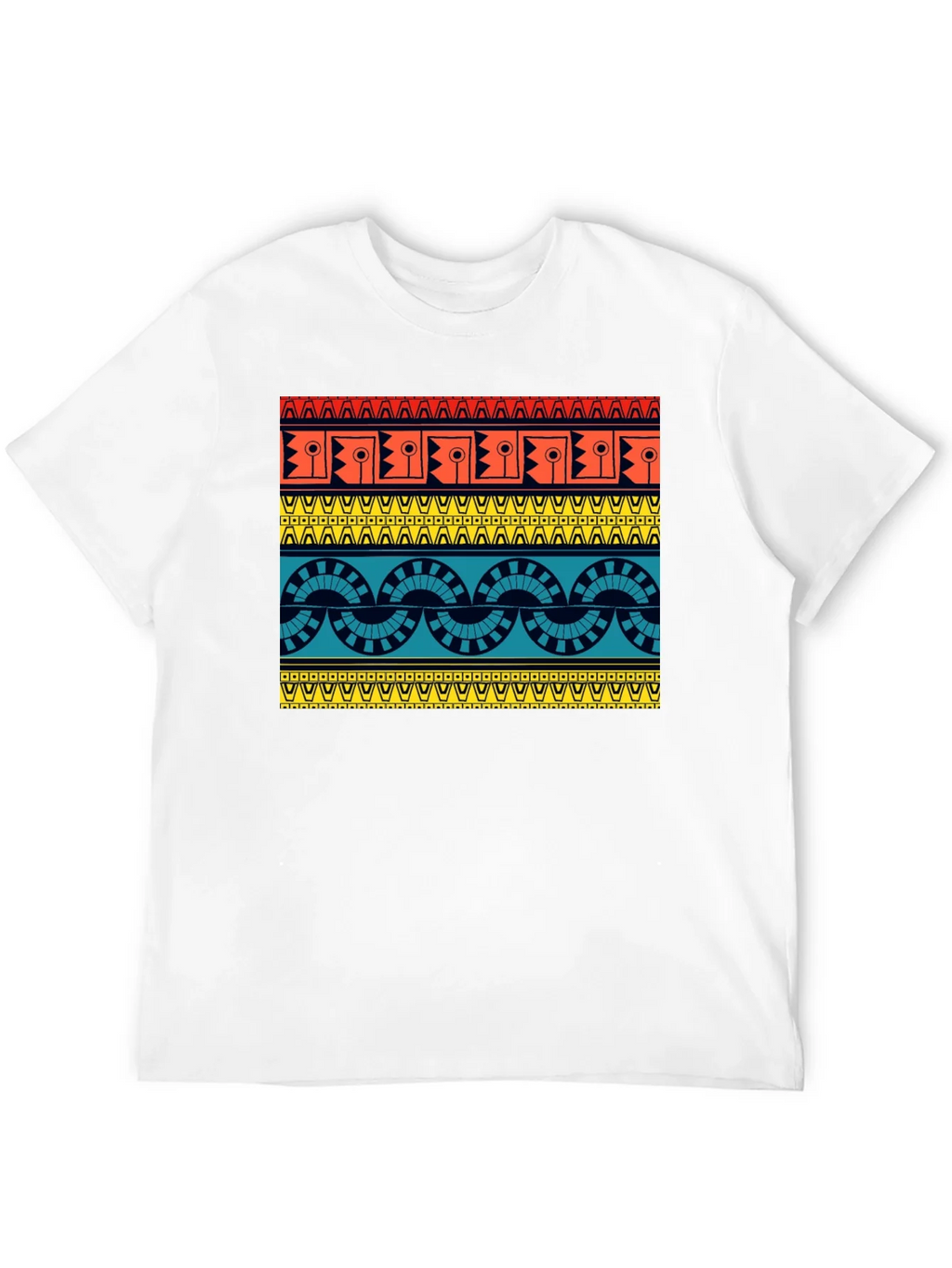 Geometric Aztec Pattern Black T-Shirt product image 11