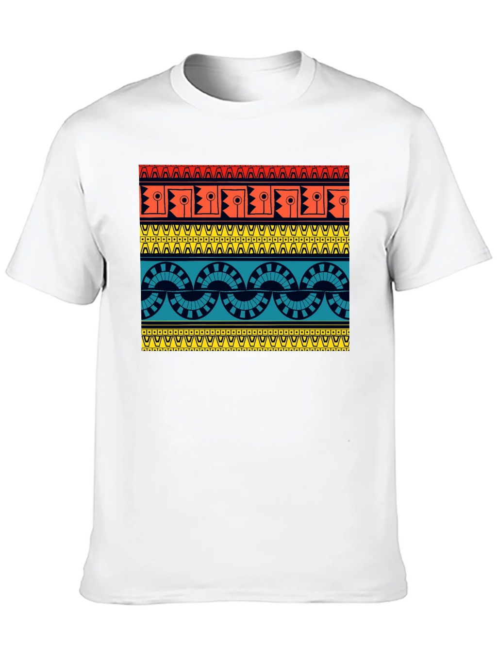 Geometric Aztec Pattern Black T-Shirt product image 9