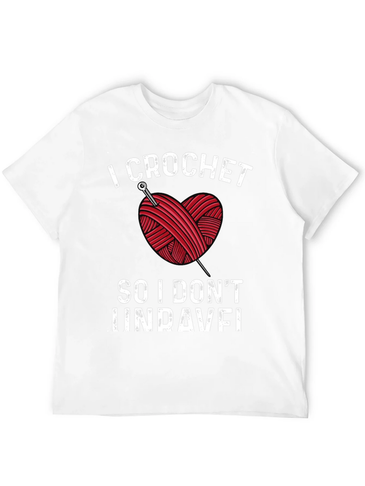 I Crochet So I Dont Unravel Black T-Shirt product image 9