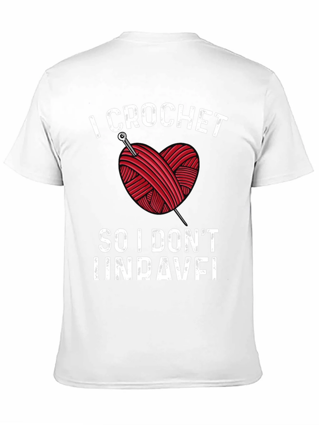 I Crochet So I Dont Unravel Black T-Shirt product image 8
