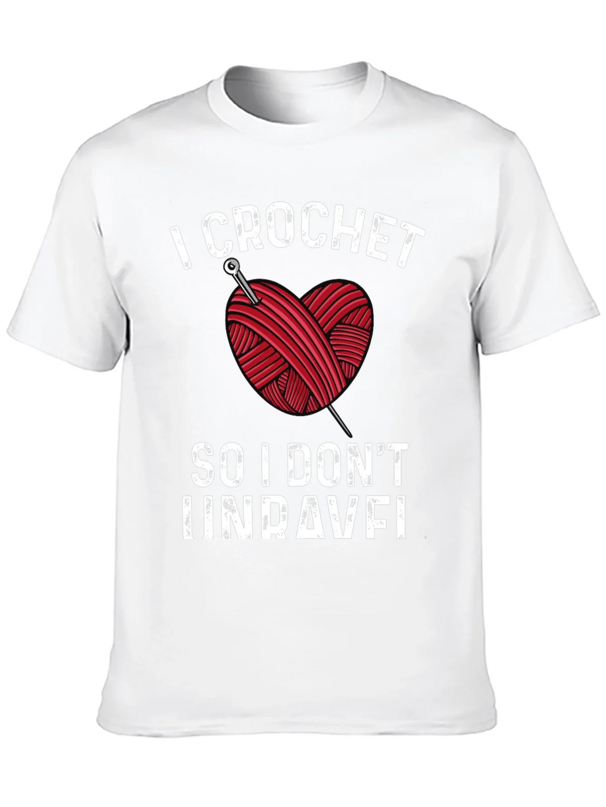 I Crochet So I Dont Unravel Black T-Shirt product image 7