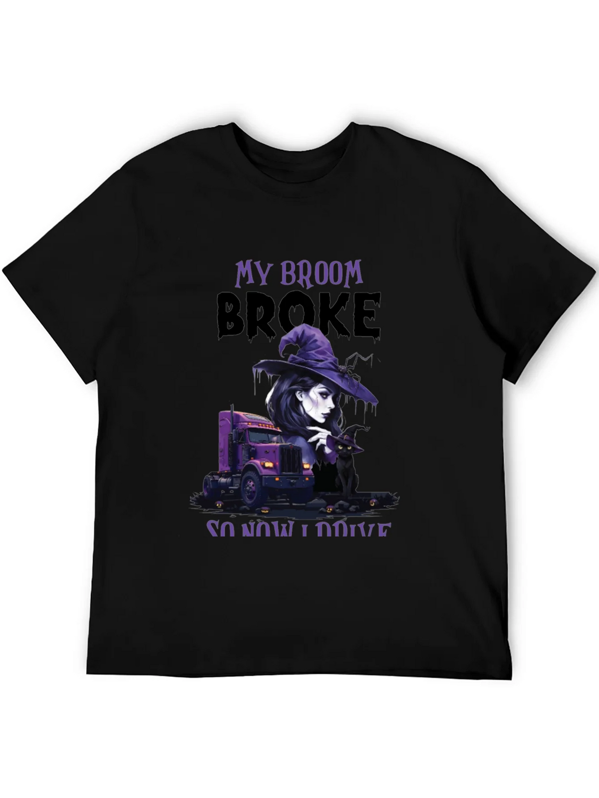 My Broom Broke Trucker T-Shirt product image 4