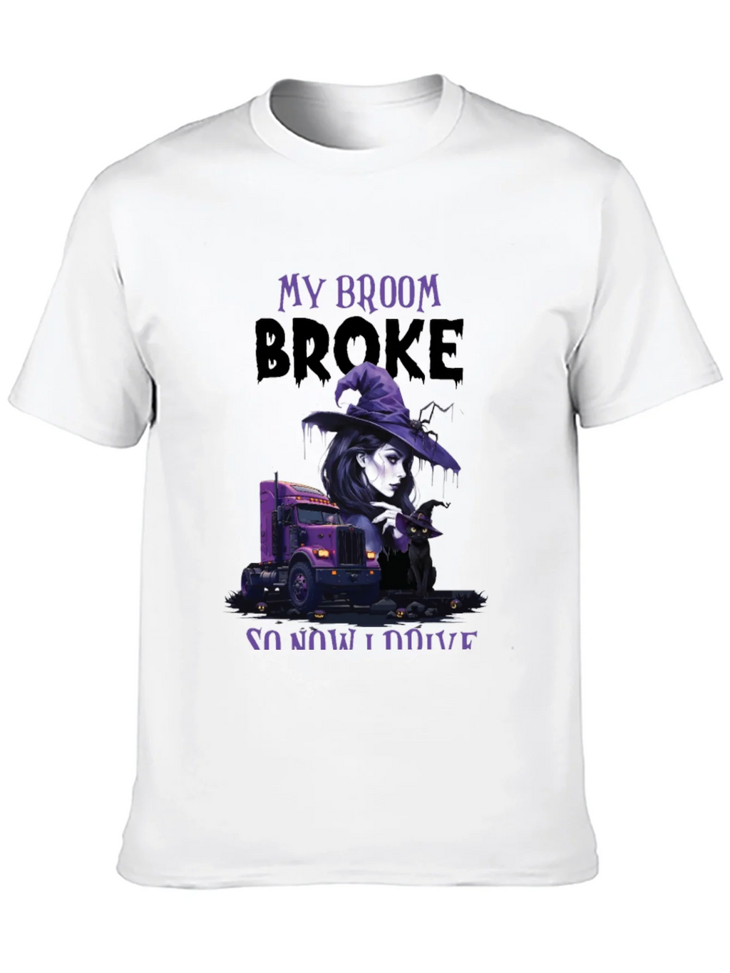 My Broom Broke Trucker T-Shirt product image 8