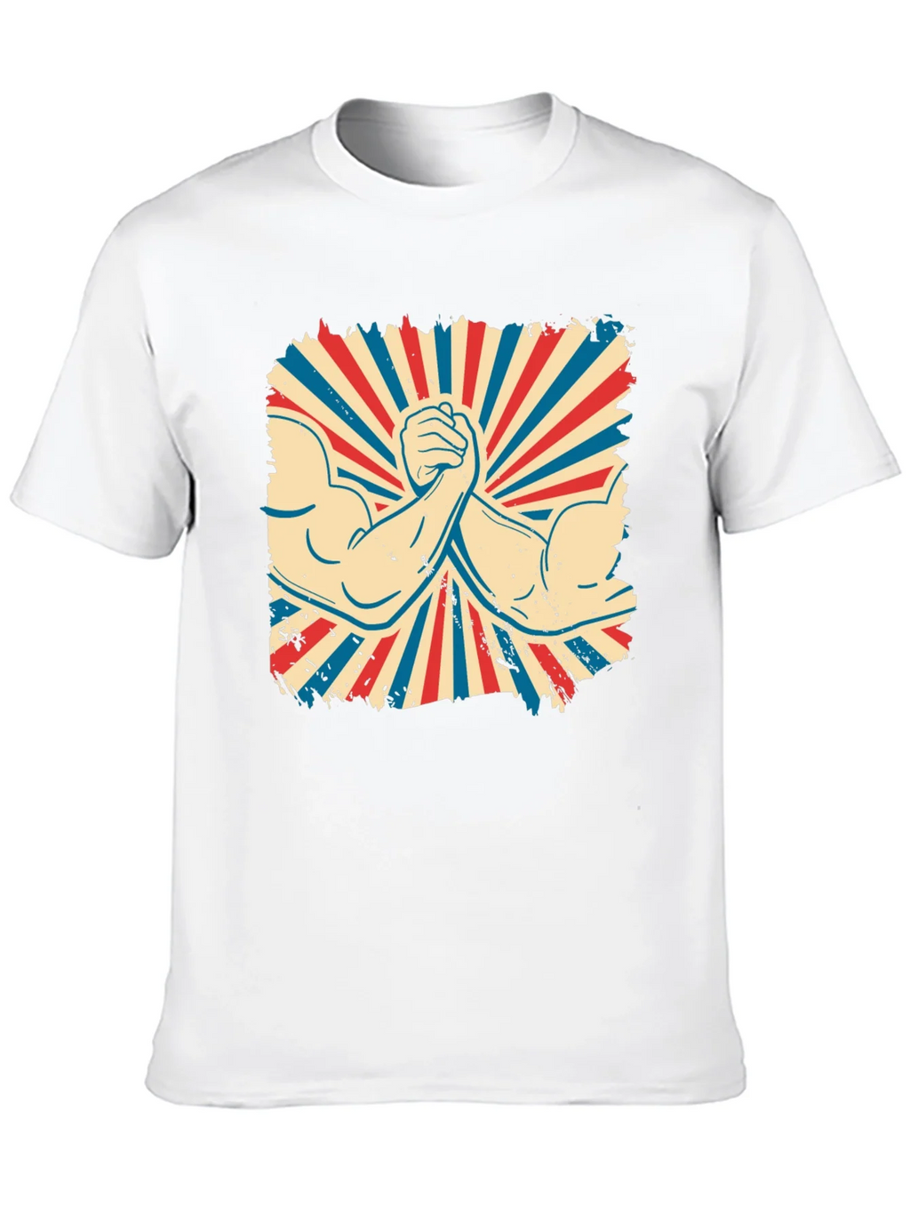 Retro Arm Wrestling Graphic Tee - Black product image 9