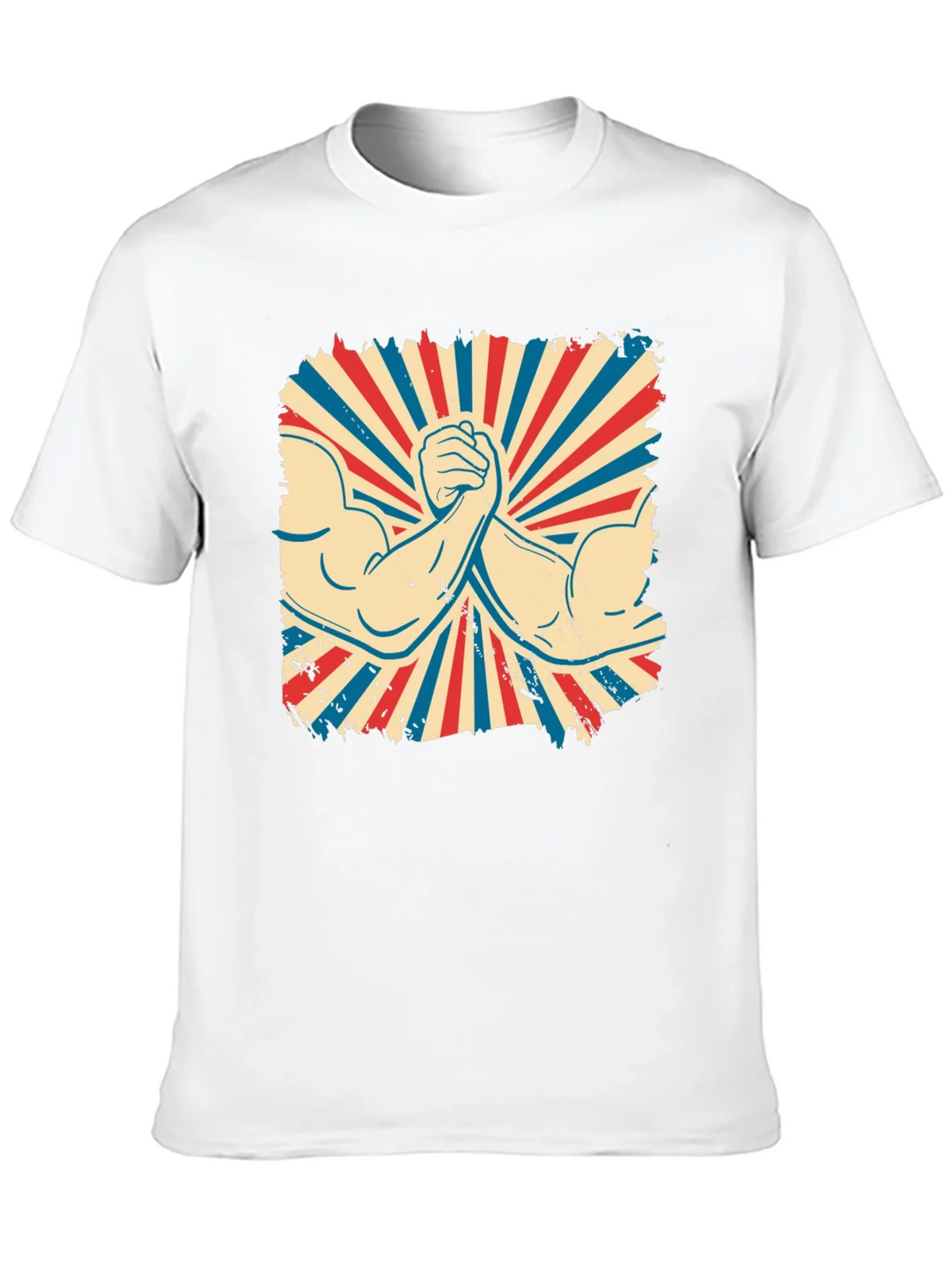 Retro Arm Wrestling Graphic Tee - Black product image 9