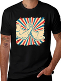 Retro Arm Wrestling Graphic Tee - Black product image 1
