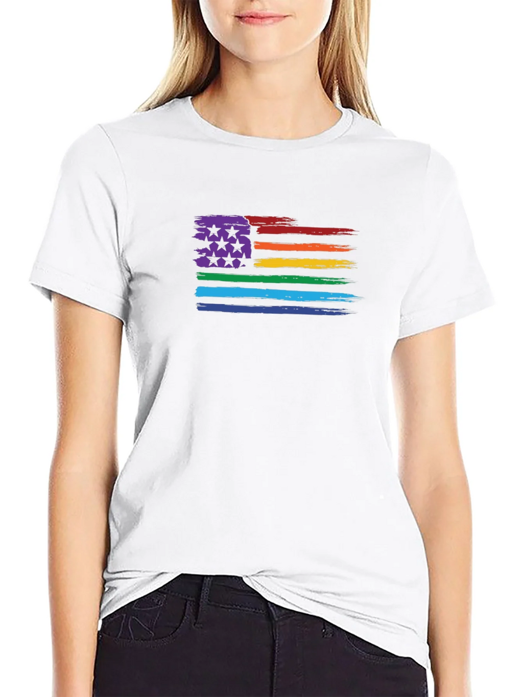 LGBT Pride Flag T-Shirt - Unisex Black Tee product image 8